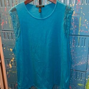 Ralph Lauren Blue Sleeveless Tank Top B343